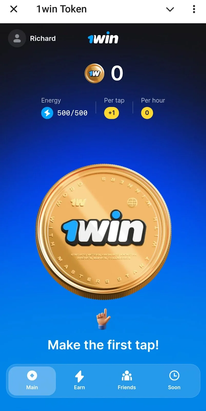 1win token clicker